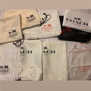 Various sizes of Coach dust bags!